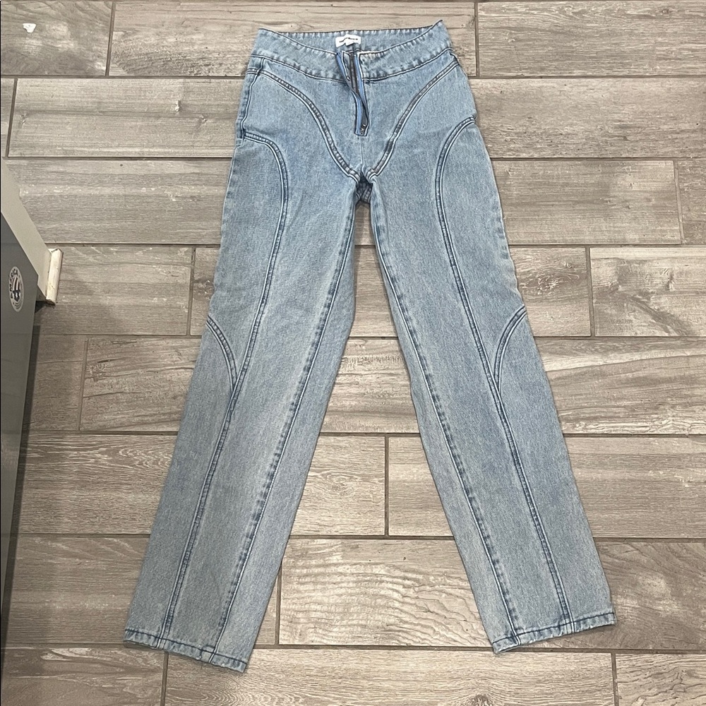 superdown Light Wash Straight Leg Jeans